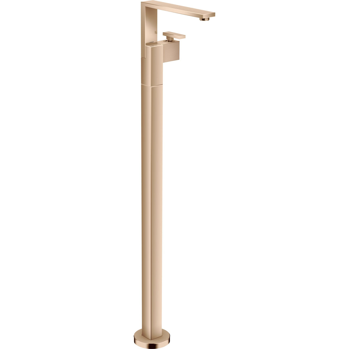 AXOR-Edge-Single-lever-basin-mixer-floor-standing-with-push-open-waste-set-diamond-cut-Polished-Red-Gold-46041300