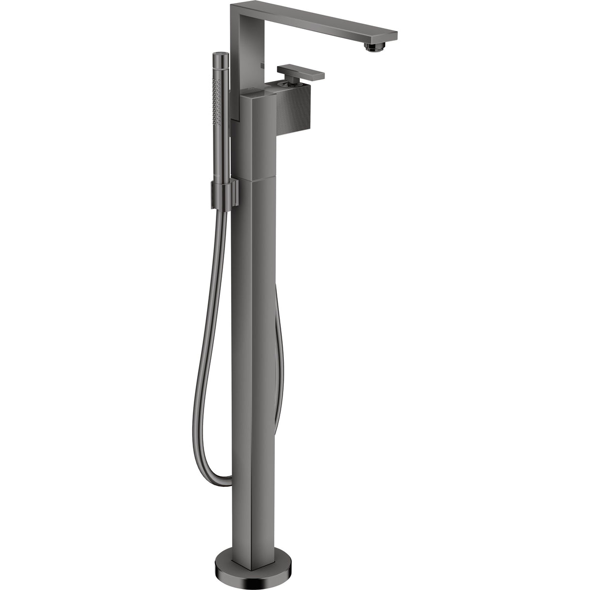 AXOR-Edge-Single-lever-bath-mixer-floor-standing-diamond-cut-Polished-Black-Chrome-46441330