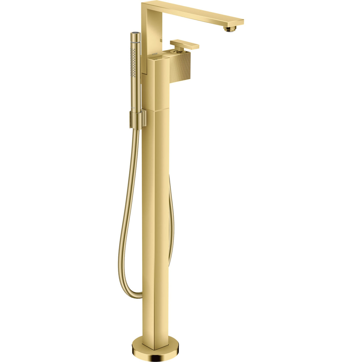 AXOR-Edge-Single-lever-bath-mixer-floor-standing-diamond-cut-Polished-Gold-Optic-46441990
