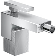 AXOR-Edge-Single-lever-bidet-mixer-with-push-open-waste-set-diamond-cut-Chrome-46211000