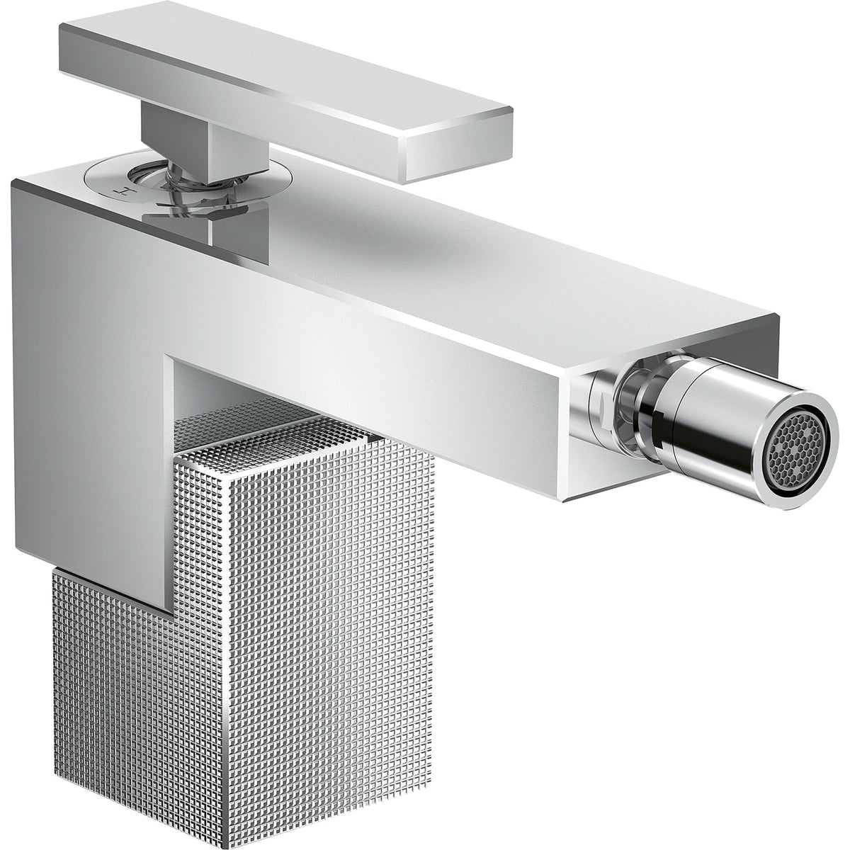 AXOR-Edge-Single-lever-bidet-mixer-with-push-open-waste-set-diamond-cut-Chrome-46211000