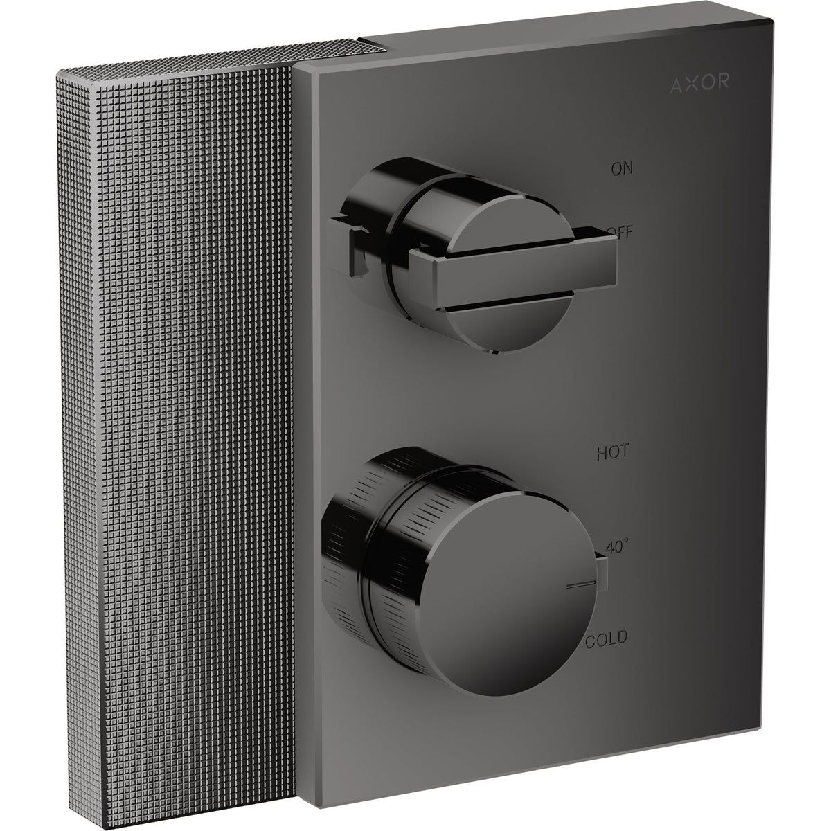 AXOR-Edge-Thermostat-for-concealed-installation-with-shut-off-valve-diamond-cut-Polished-Black-Chrome-46751330