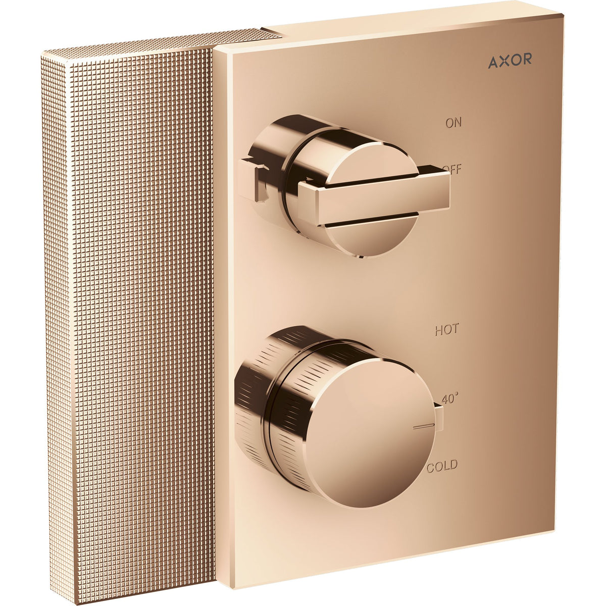AXOR-Edge-Thermostat-for-concealed-installation-with-shut-off-valve-diamond-cut-Polished-Red-Gold-46751300