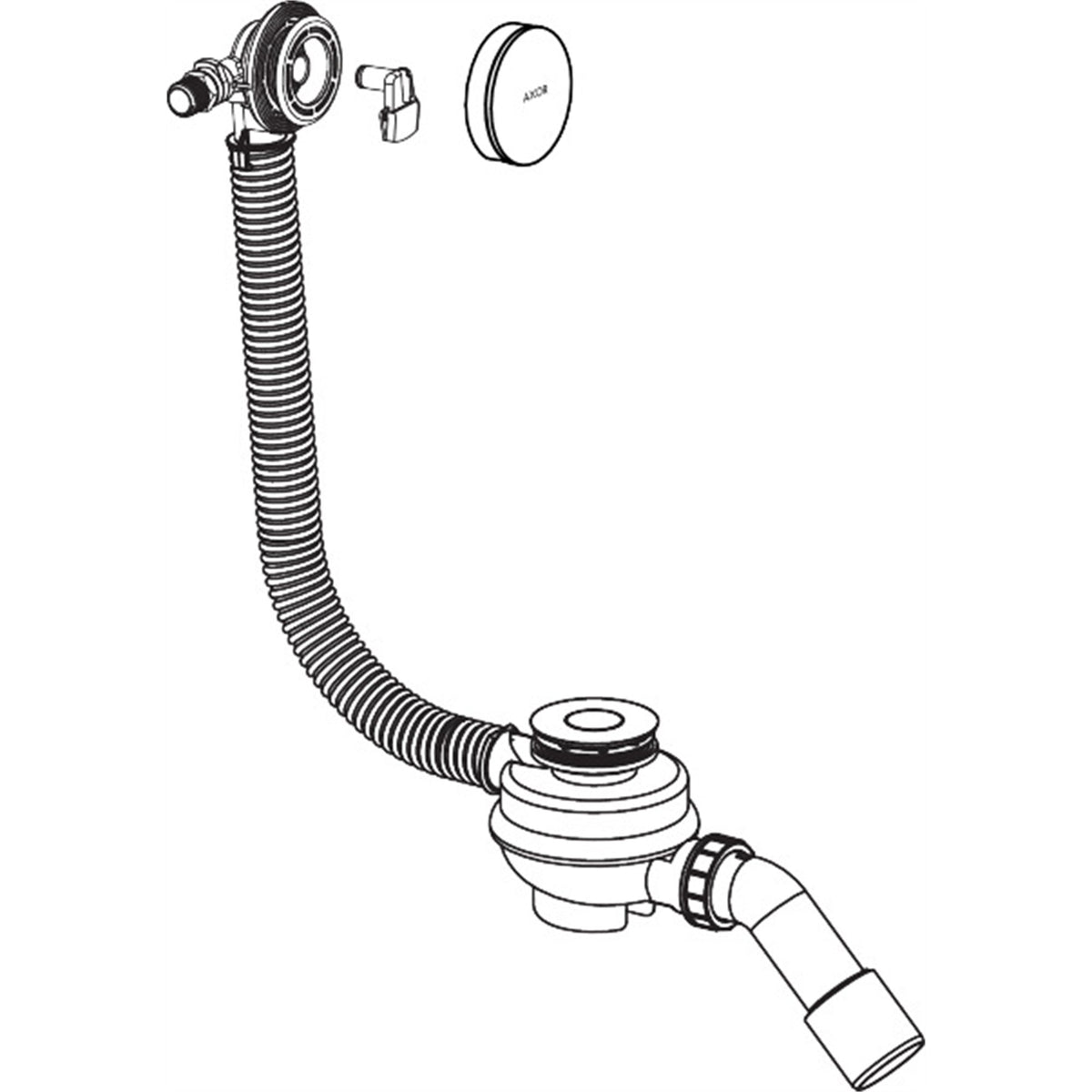 AXOR-Exafill-Complete-set-bath-filler-waste-and-overflow-set-for-bathtub-42540-technical-02