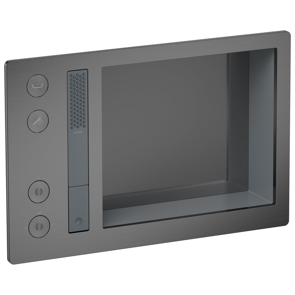 AXOR-Incava-Shower-system-600-390-with-thermostat-for-2-functions-Brushed-Black-Chrome-35754340