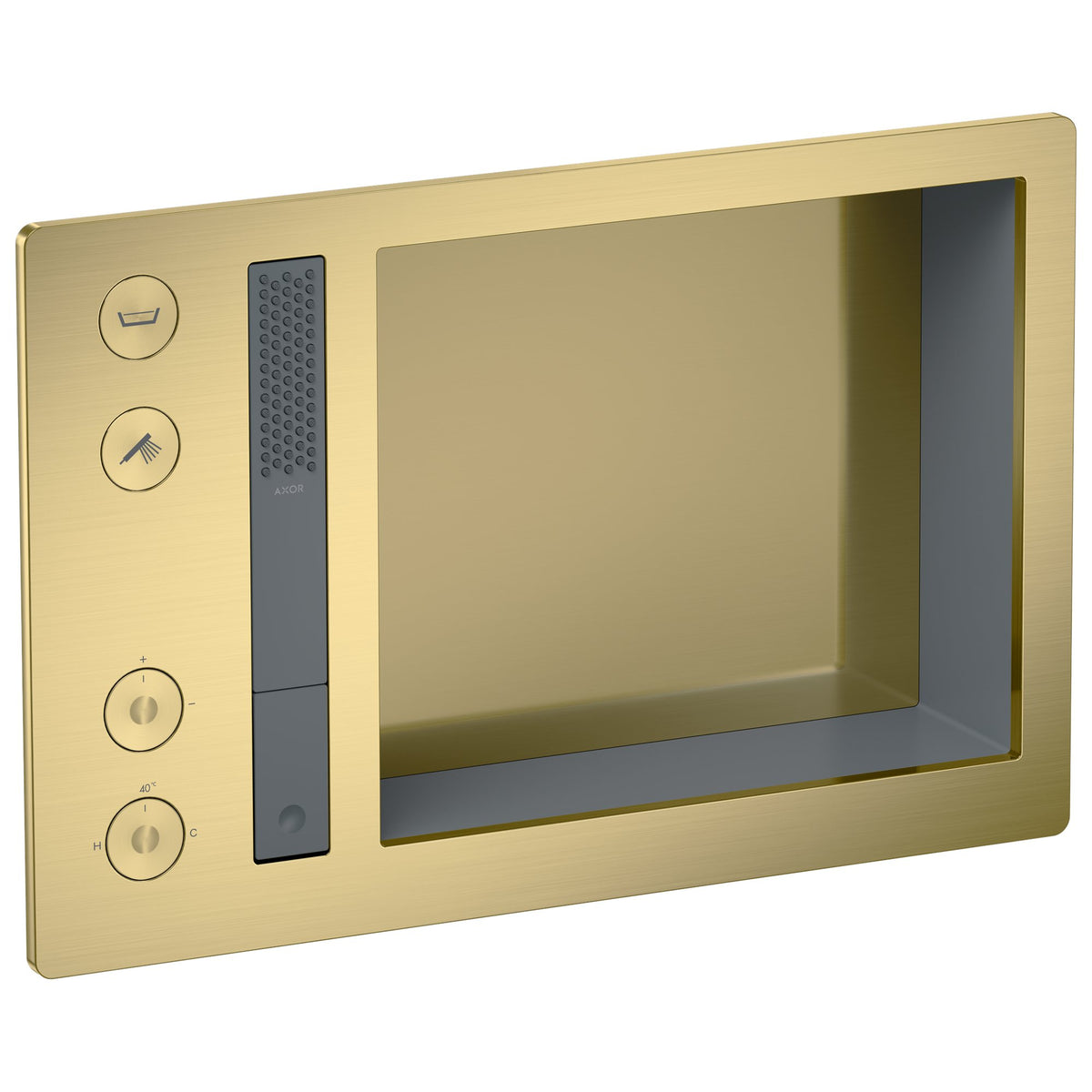 AXOR-Incava-Shower-system-600-390-with-thermostat-for-2-functions-Brushed-Brass-35754950