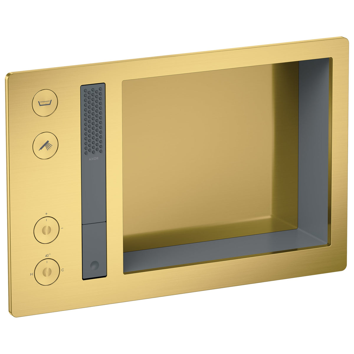 AXOR-Incava-Shower-system-600-390-with-thermostat-for-2-functions-Brushed-Gold-Optic-35754250