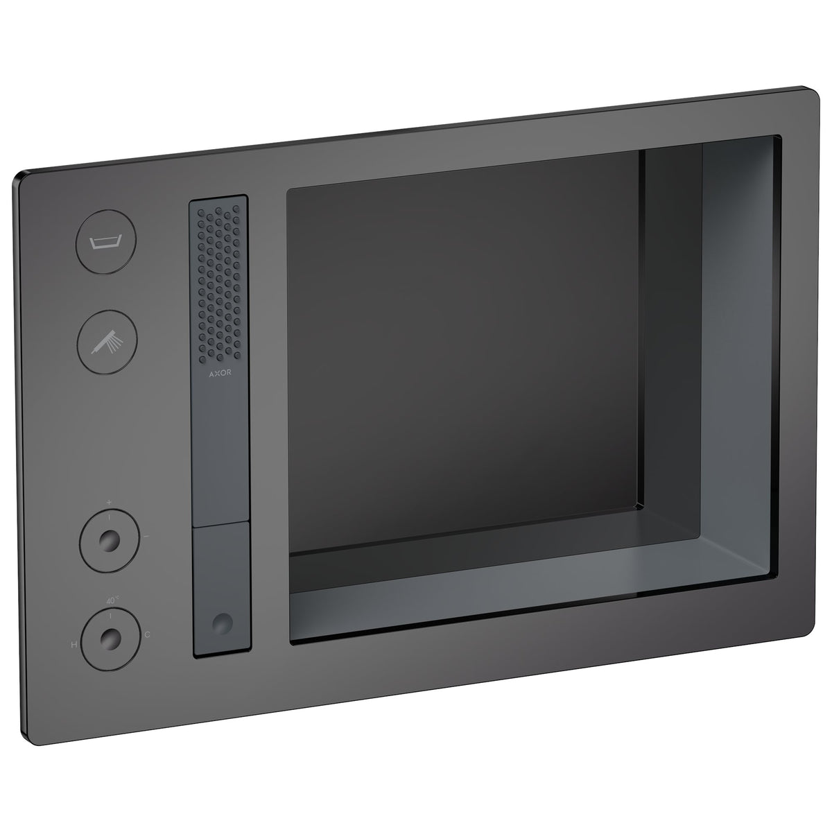 AXOR-Incava-Shower-system-600-390-with-thermostat-for-2-functions-Polished-Black-Chrome-35754330