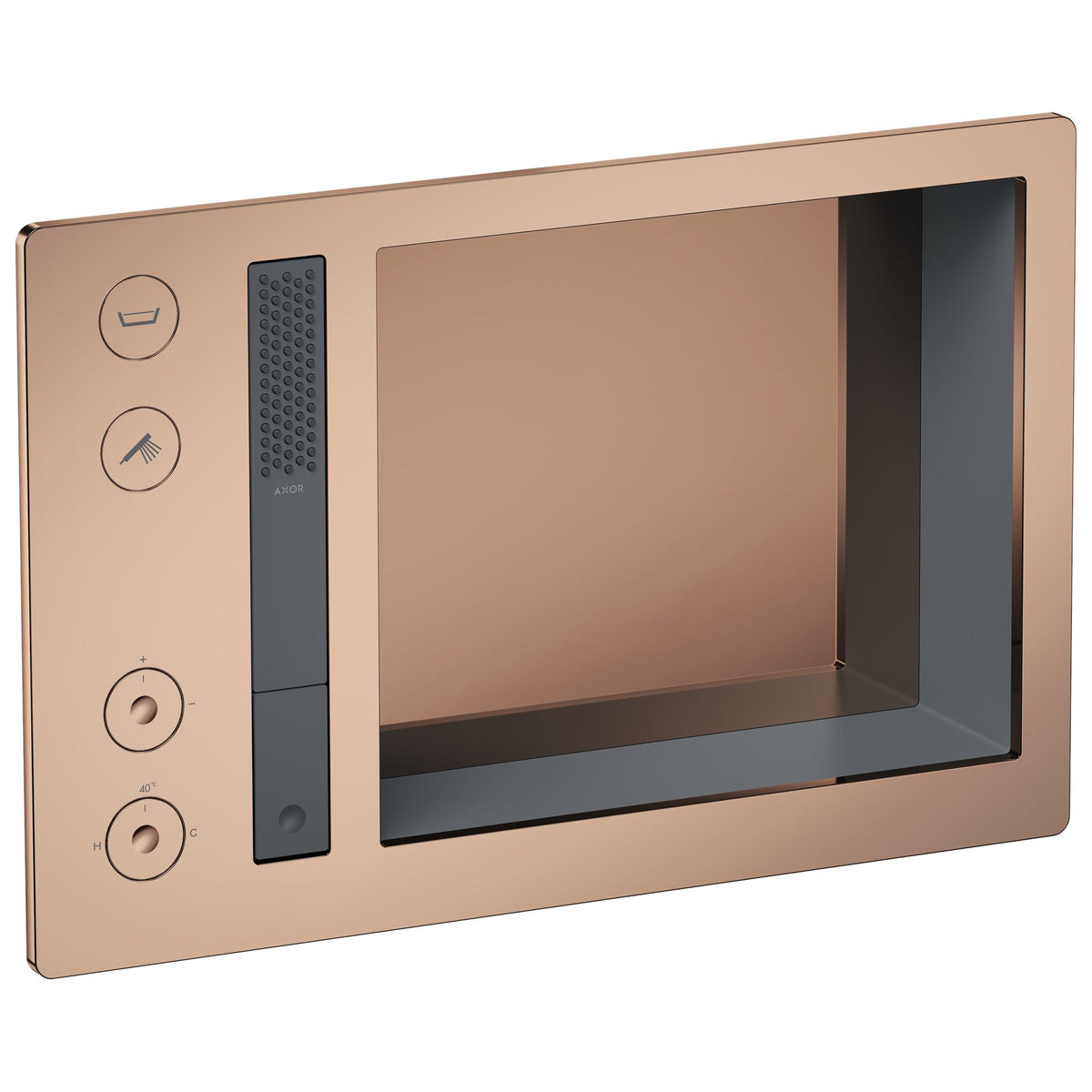 AXOR-Incava-Shower-system-600-390-with-thermostat-for-2-functions-Polished-Red-Gold-35754300