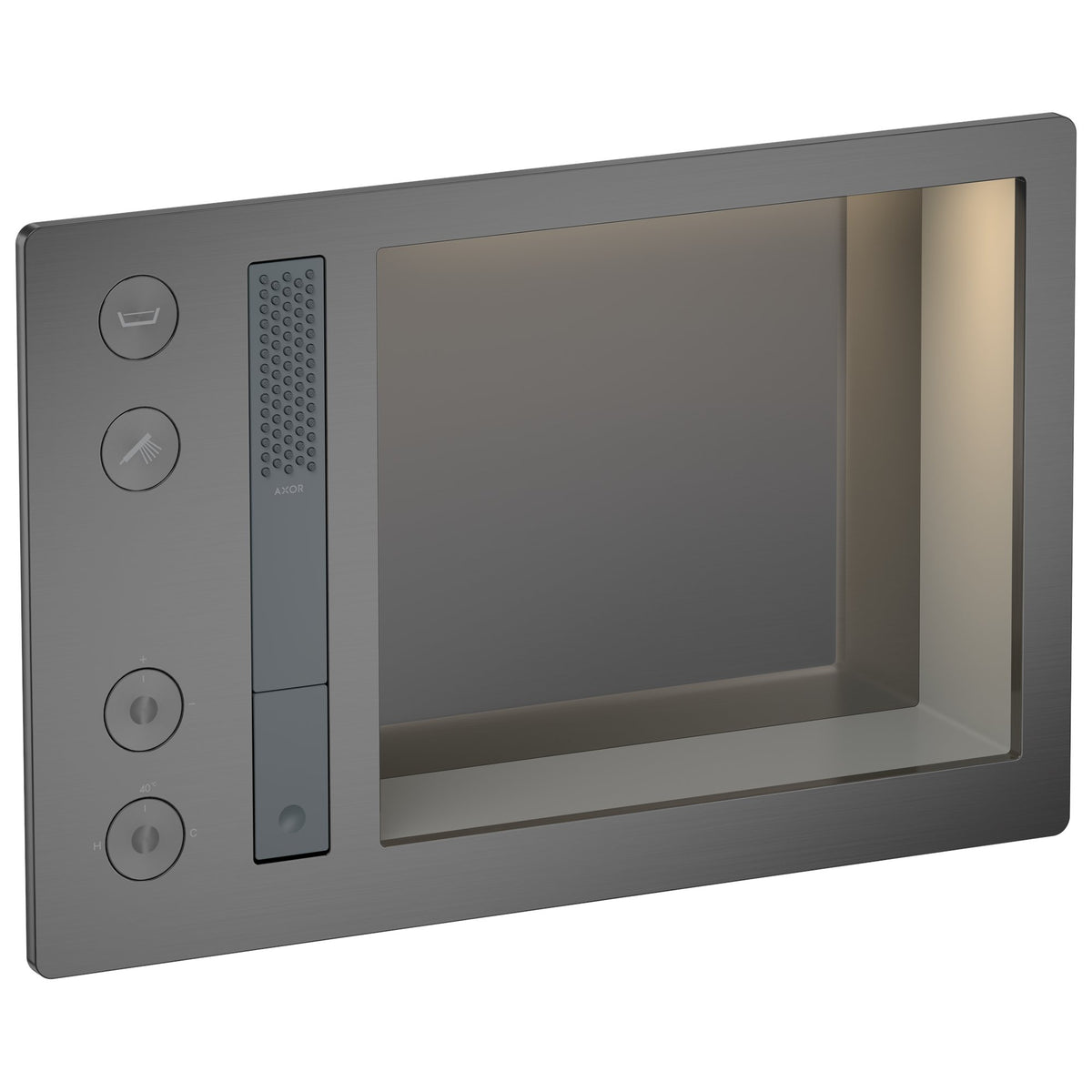 AXOR-Incava-Shower-system-600-390-with-thermostat-for-2-functions-for-version-with-light-Brushed-Black-Chrome-35744340