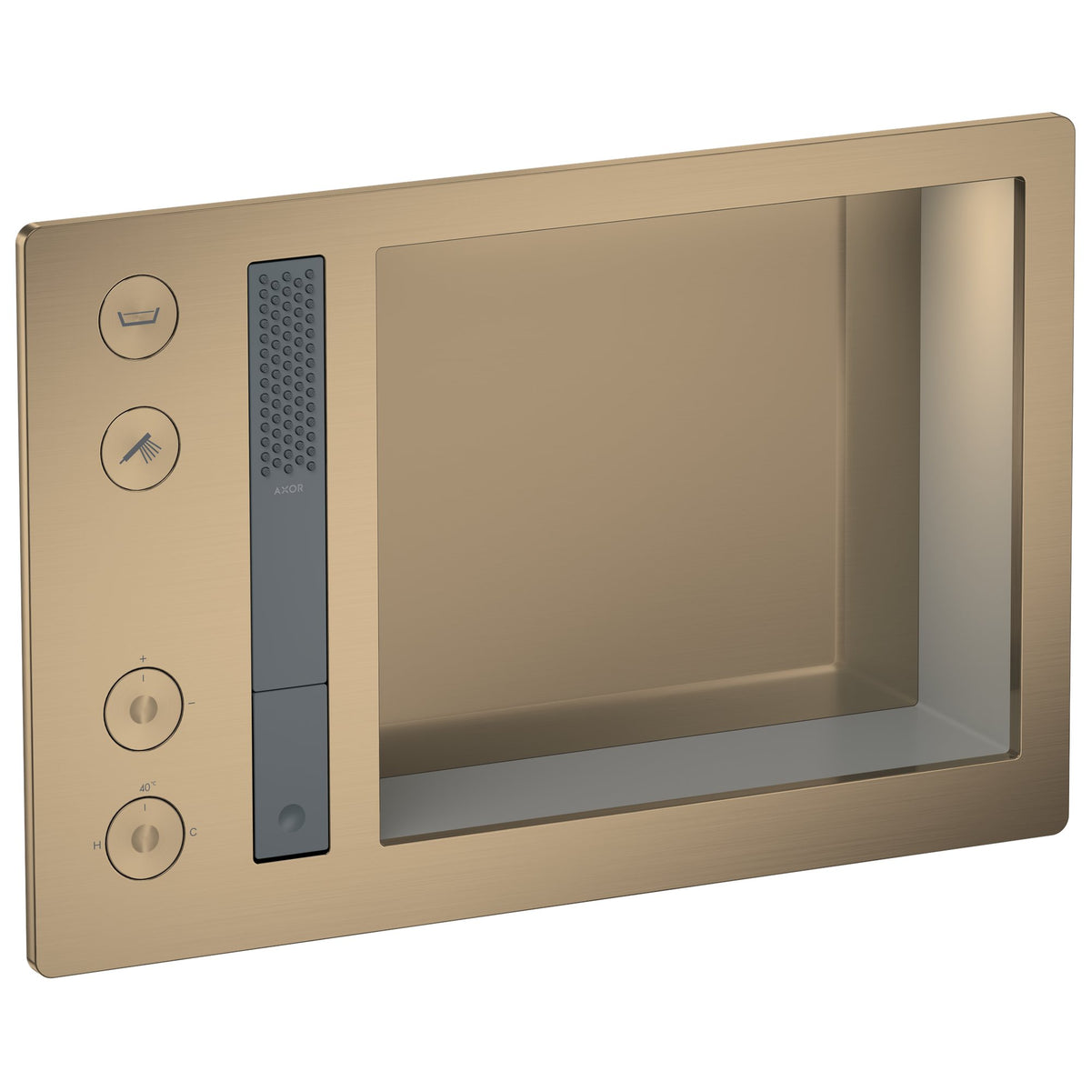 AXOR-Incava-Shower-system-600-390-with-thermostat-for-2-functions-for-version-with-light-Brushed-Bronze-35744140