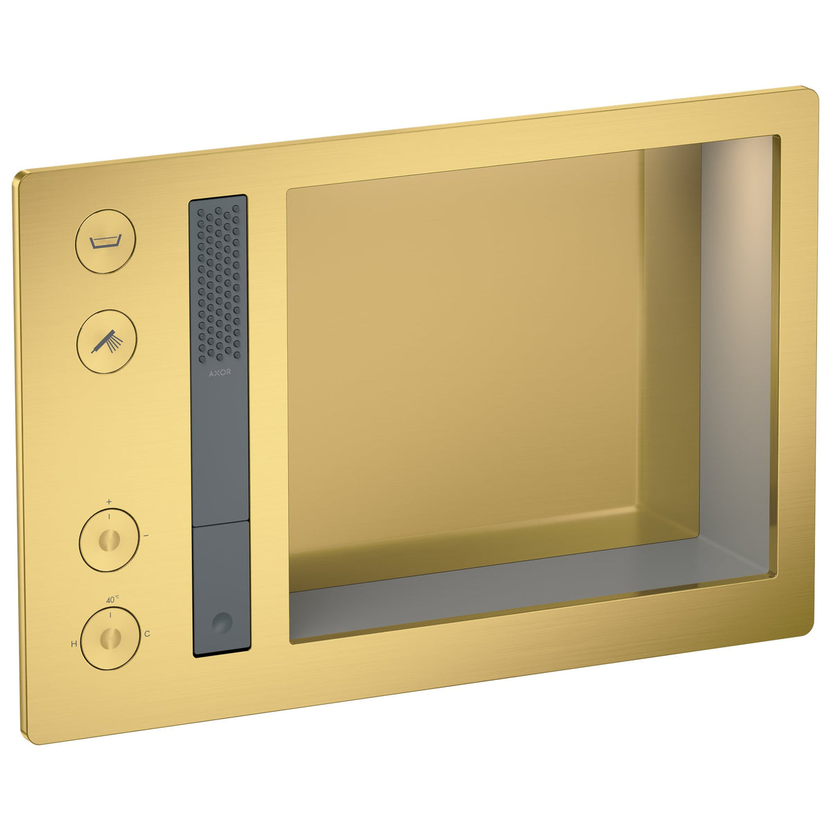 AXOR-Incava-Shower-system-600-390-with-thermostat-for-2-functions-for-version-with-light-Brushed-Gold-Optic-35744250