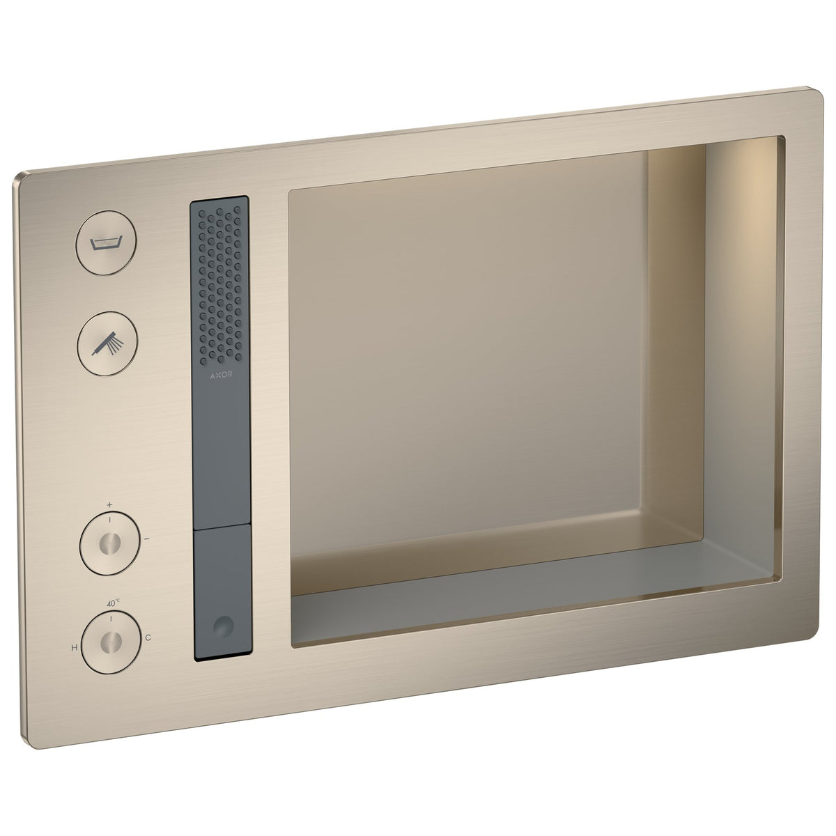 AXOR-Incava-Shower-system-600-390-with-thermostat-for-2-functions-for-version-with-light-Brushed-Nickel-35744820