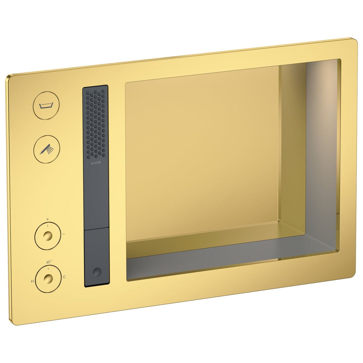AXOR-Incava-Shower-system-600-390-with-thermostat-for-2-functions-for-version-with-light-Polished-Gold-Optic-35744990