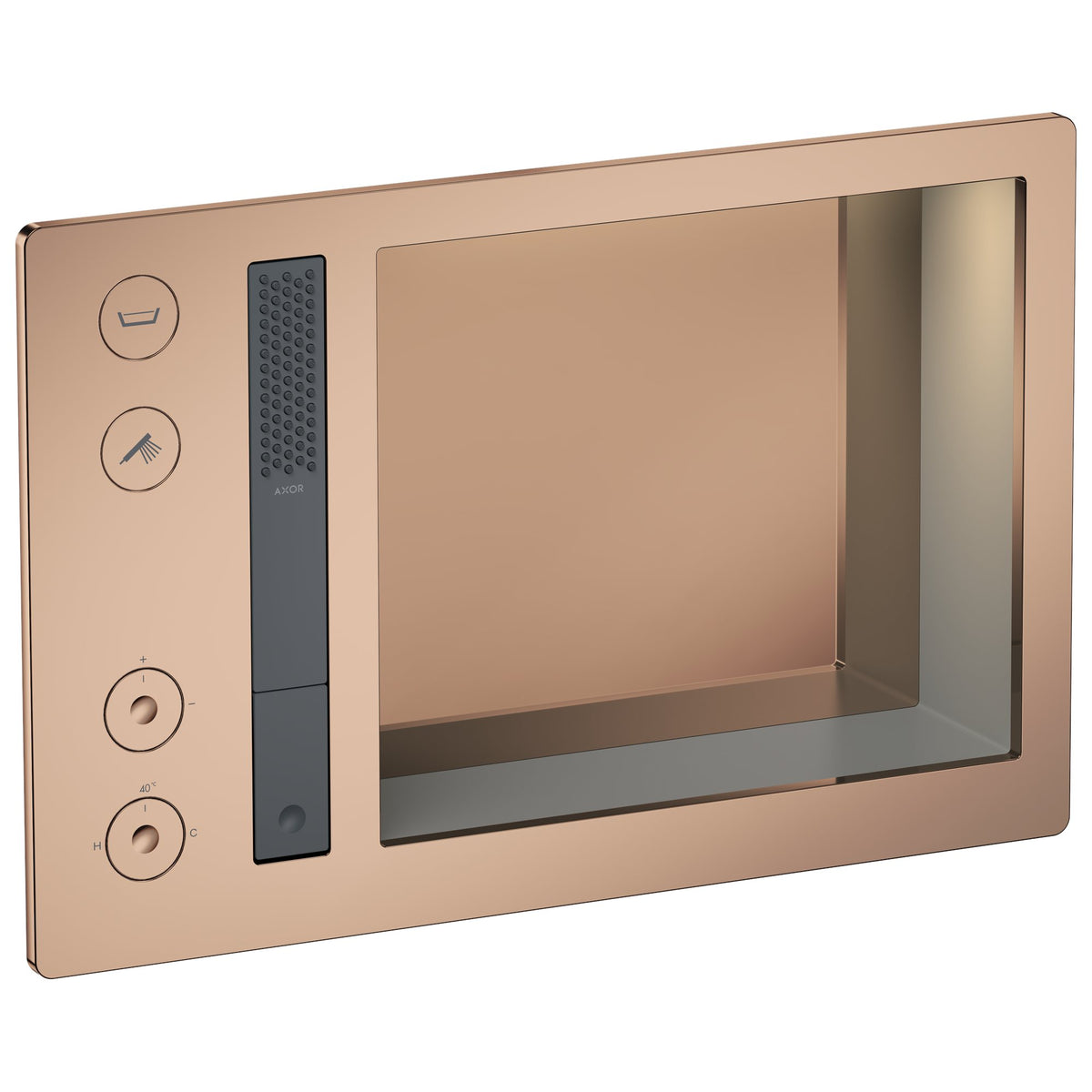 AXOR-Incava-Shower-system-600-390-with-thermostat-for-2-functions-for-version-with-light-Polished-Red-Gold-35744300