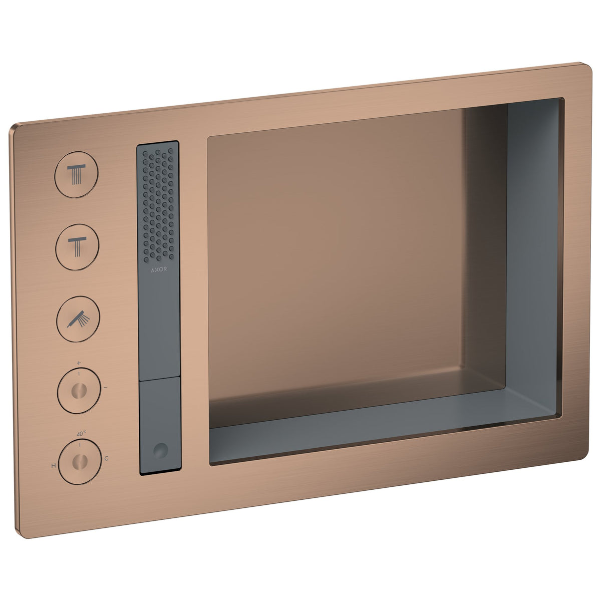 AXOR-Incava-Shower-system-600-390-with-thermostat-for-3-functions-Brushed-Red-Gold-35751310