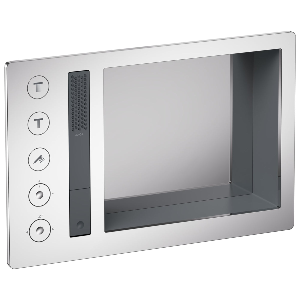 AXOR-Incava-Shower-system-600-390-with-thermostat-for-3-functions-Chrome-35751000