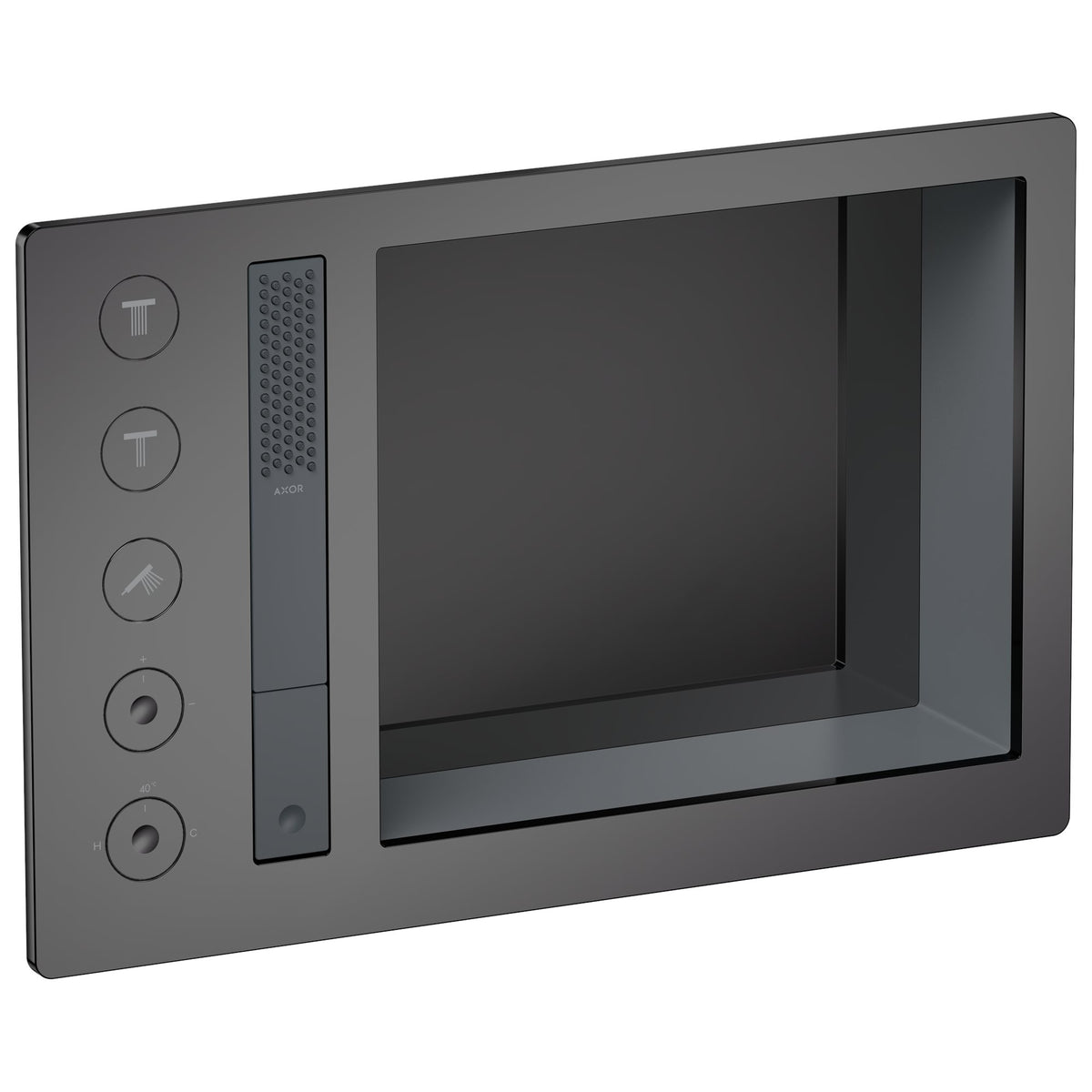 AXOR-Incava-Shower-system-600-390-with-thermostat-for-3-functions-Polished-Black-Chrome-35751330