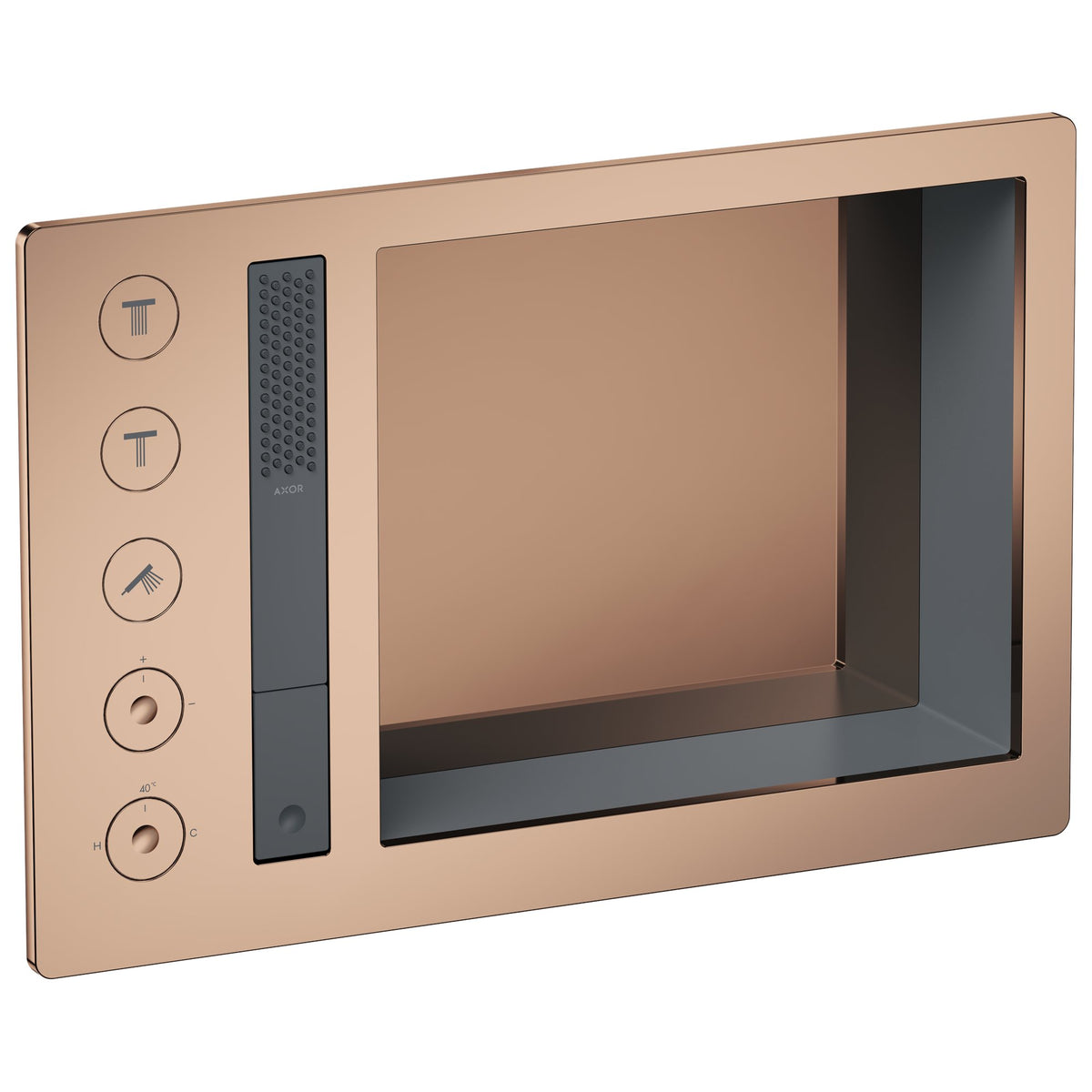AXOR-Incava-Shower-system-600-390-with-thermostat-for-3-functions-Polished-Red-Gold-35751300