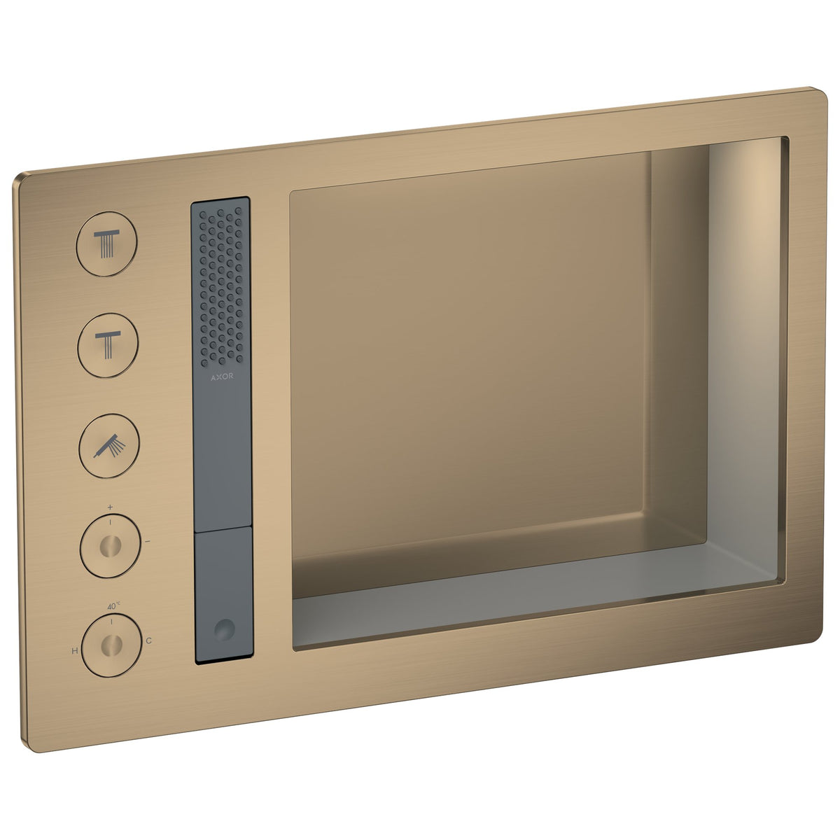 AXOR-Incava-Shower-system-600-390-with-thermostat-for-3-functions-for-version-with-light-Brushed-Bronze-35740140