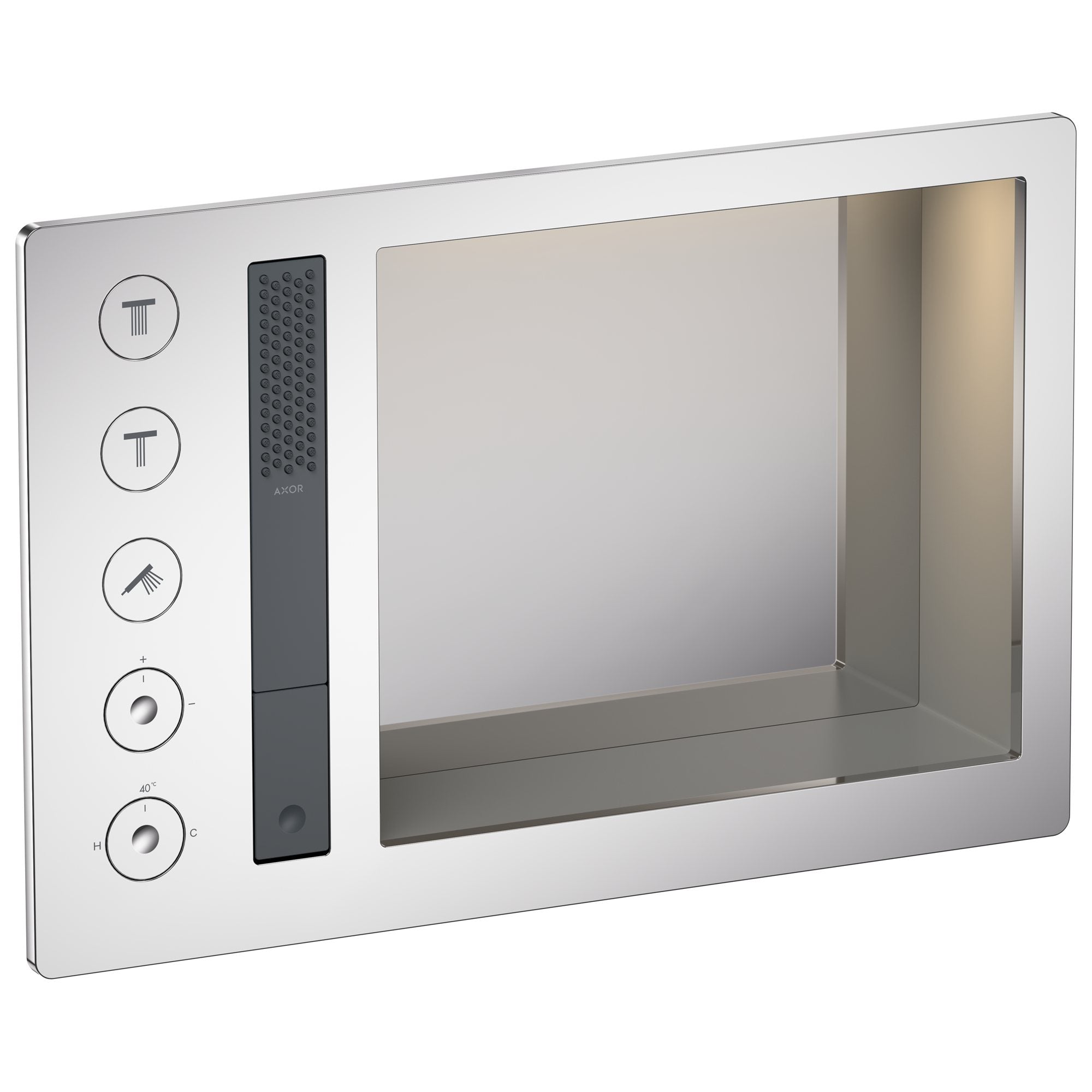 AXOR-Incava-Shower-system-600-390-with-thermostat-for-3-functions-for-version-with-light-Chrome-35740000
