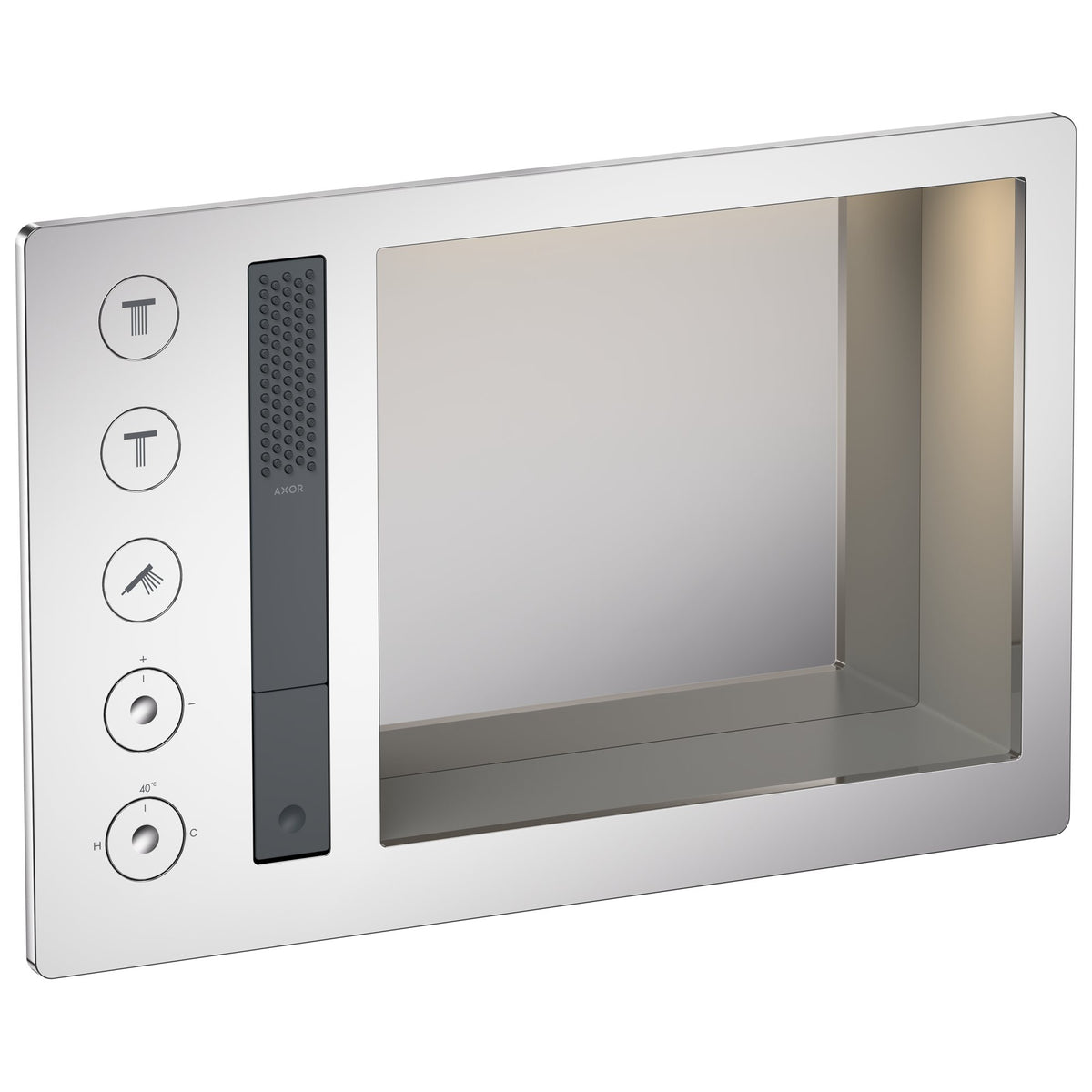 AXOR-Incava-Shower-system-600-390-with-thermostat-for-3-functions-for-version-with-light-Chrome-35740000