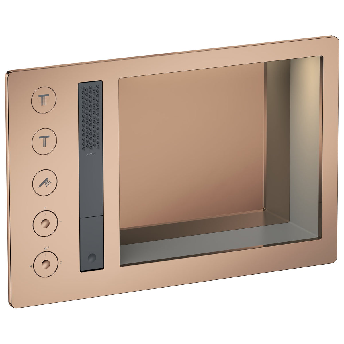 AXOR-Incava-Shower-system-600-390-with-thermostat-for-3-functions-for-version-with-light-Polished-Red-Gold-35740300