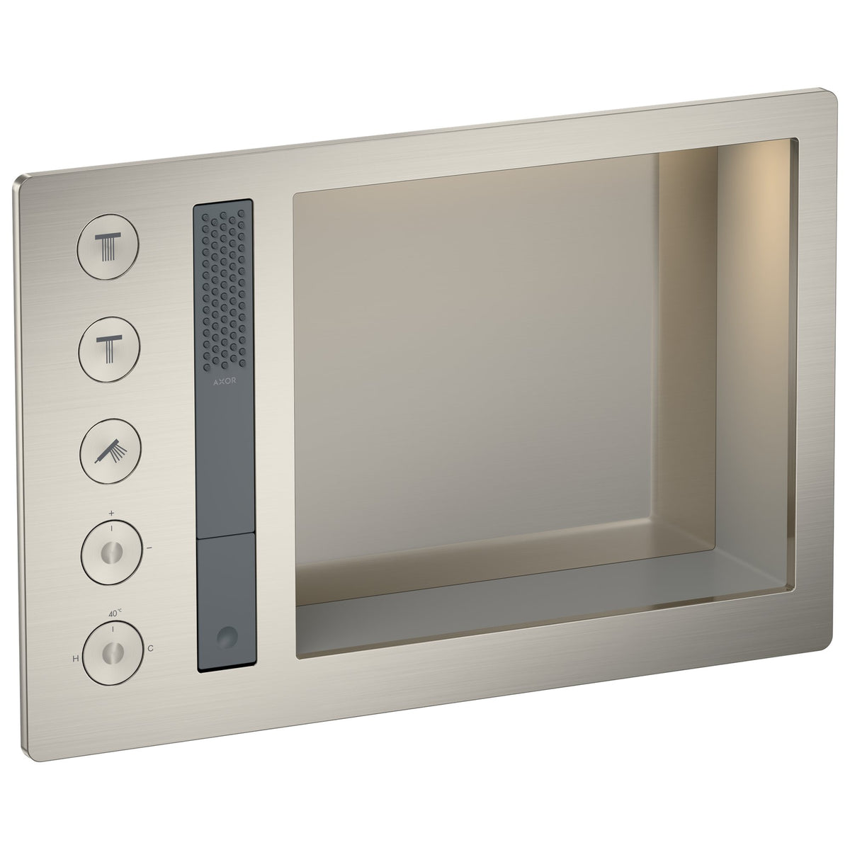 AXOR-Incava-Shower-system-600-390-with-thermostat-for-3-functions-for-version-with-light-Stainless-Steel-Optic-35740800