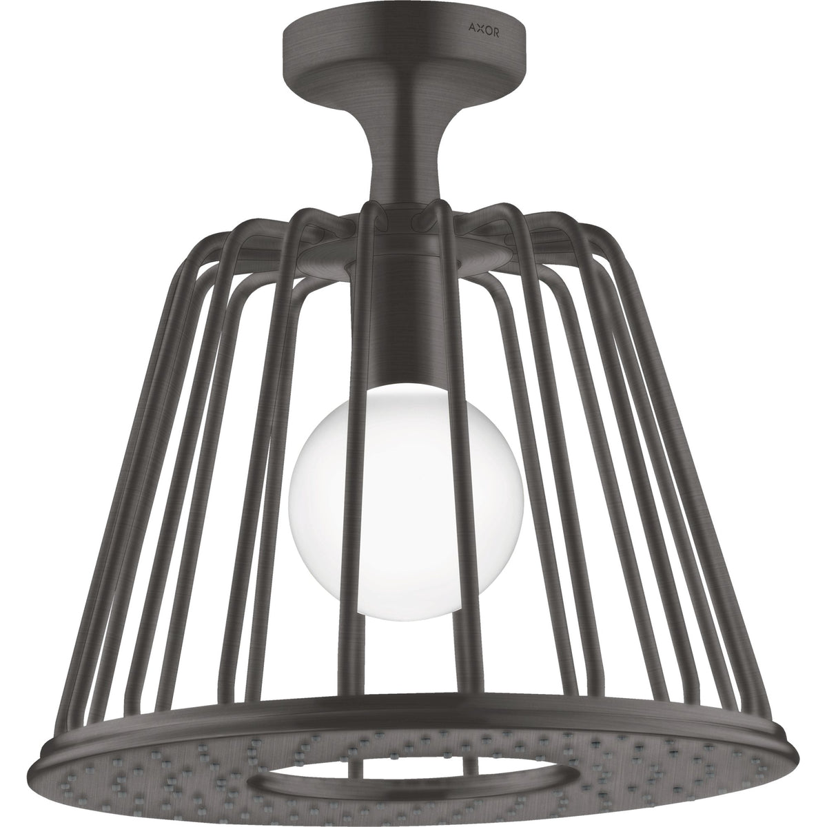 AXOR-LampShower-Nendo-LampShower-275-1jet-with-ceiling-connector-Brushed-Black-Chrome-26032340