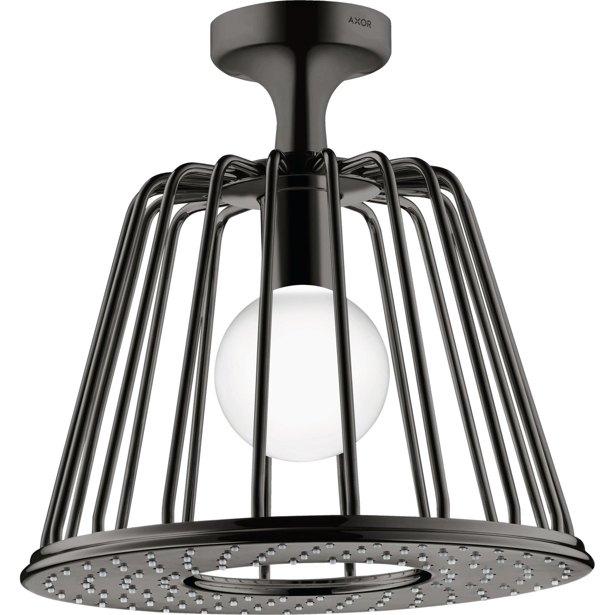 AXOR-LampShower-Nendo-LampShower-275-1jet-with-ceiling-connector-Polished-Black-Chrome-26032330