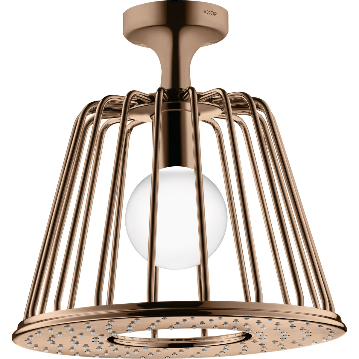 AXOR-LampShower-Nendo-LampShower-275-1jet-with-ceiling-connector-Polished-Red-Gold-26032300