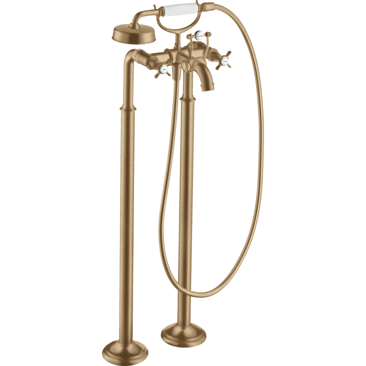 AXOR-Montreux-2-handle-bath-mixer-floor-standing-with-cross-handles-Brushed-Bronze-16547140