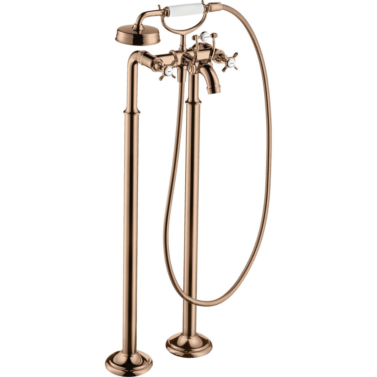 AXOR-Montreux-2-handle-bath-mixer-floor-standing-with-cross-handles-Polished-Red-Gold-16547300