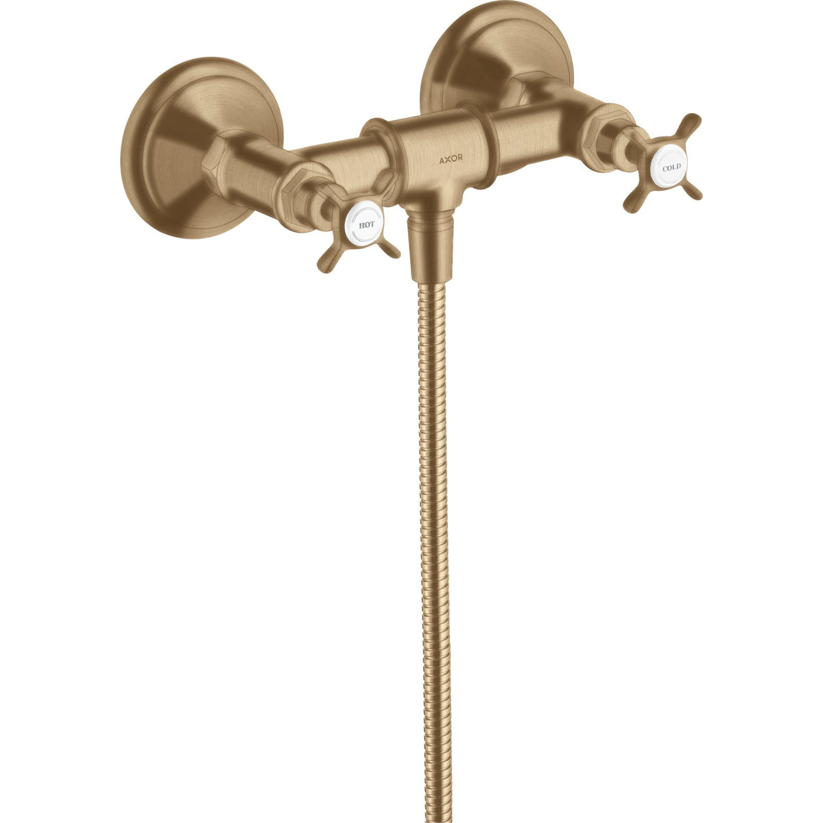 AXOR-Montreux-2-handle-shower-mixer-for-exposed-installation-with-cross-handles-Brushed-Bronze-16560140