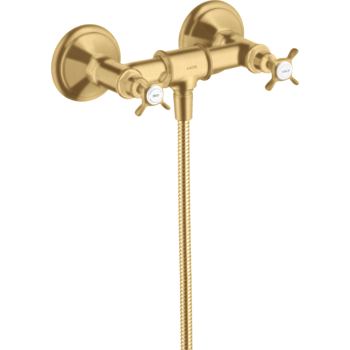 AXOR-Montreux-2-handle-shower-mixer-for-exposed-installation-with-cross-handles-Brushed-Gold-Optic-16560250