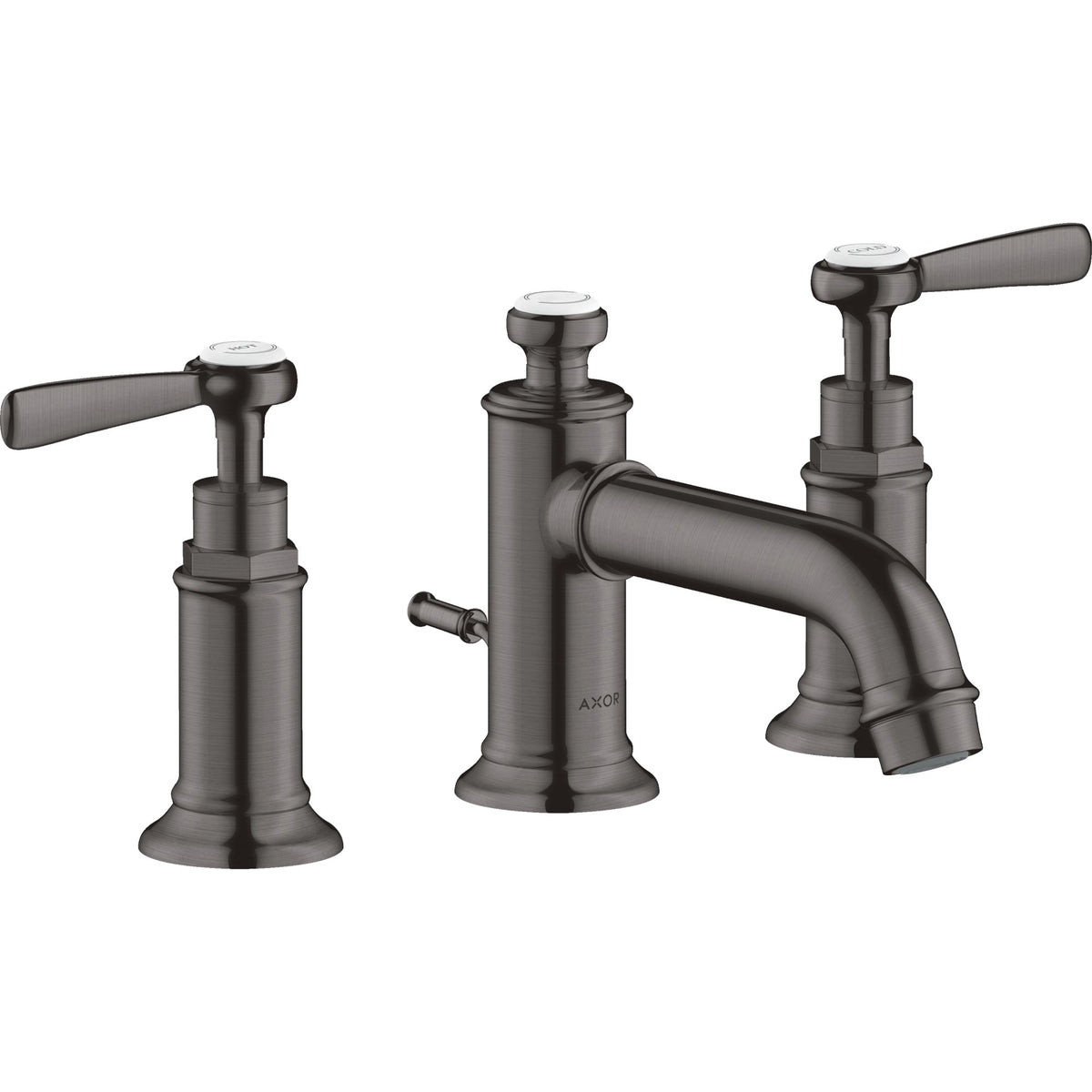 AXOR-Montreux-3-hole-basin-mixer-30-with-lever-handles-and-pop-up-waste-set-Brushed-Black-Chrome-16535340