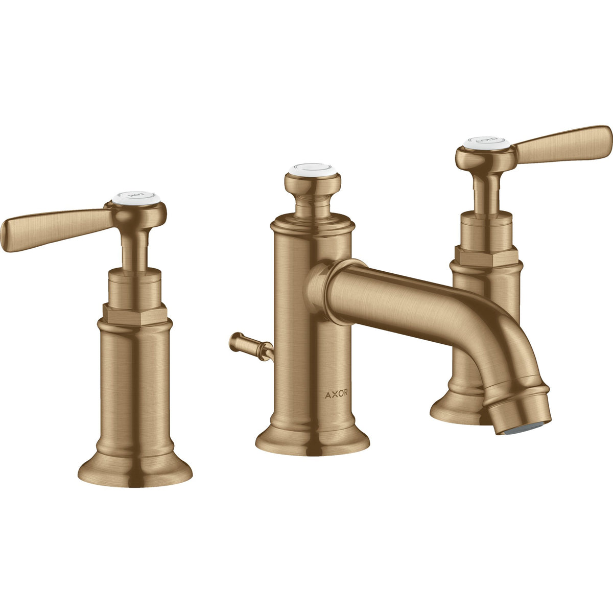 AXOR-Montreux-3-hole-basin-mixer-30-with-lever-handles-and-pop-up-waste-set-Brushed-Bronze-16535140
