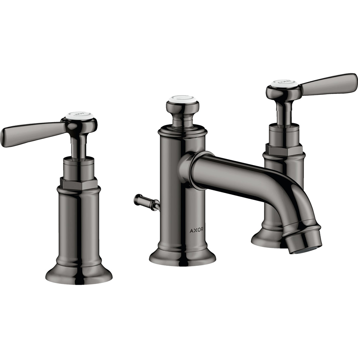 AXOR-Montreux-3-hole-basin-mixer-30-with-lever-handles-and-pop-up-waste-set-Polished-Black-Chrome-16535330
