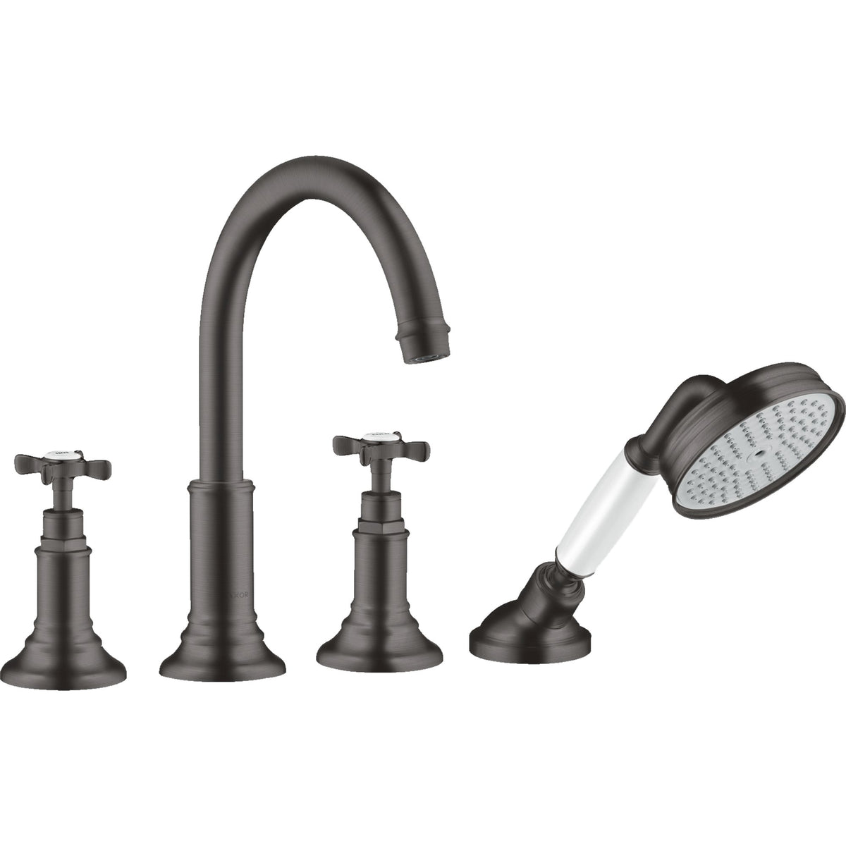 AXOR-Montreux-4-hole-tile-mounted-bath-mixer-with-cross-handles-Brushed-Black-Chrome-16544340