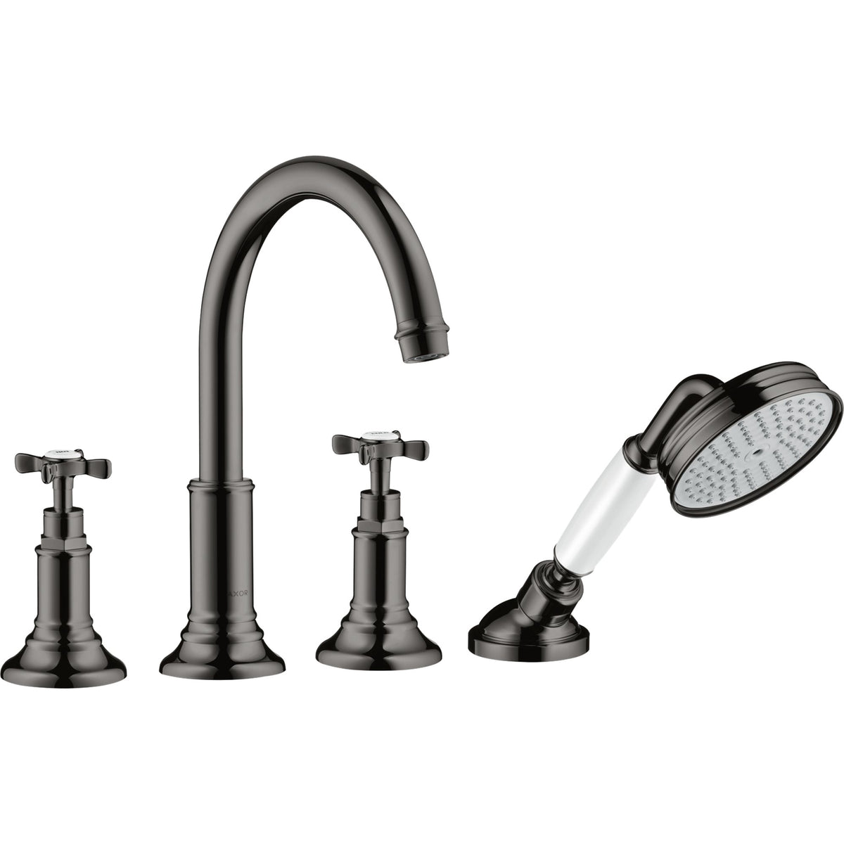 AXOR-Montreux-4-hole-tile-mounted-bath-mixer-with-cross-handles-Polished-Black-Chrome-16544330