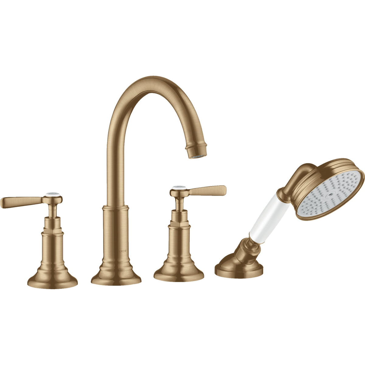 AXOR-Montreux-4-hole-tile-mounted-bath-mixer-with-lever-handles-Brushed-Bronze-16554140