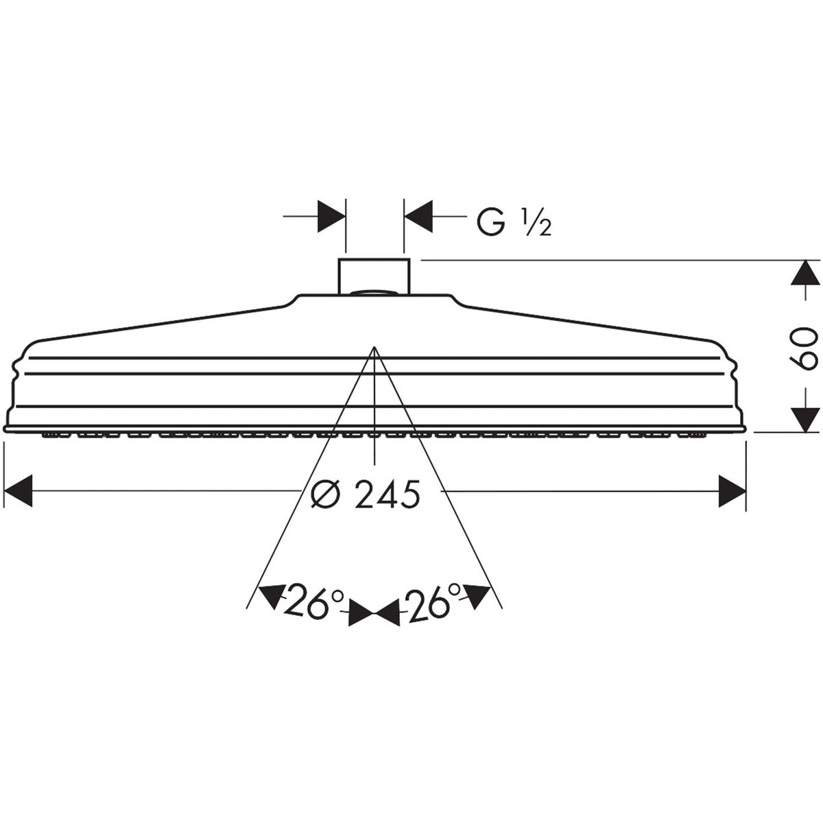 AXOR-Montreux-Overhead-shower-240-1jet-Classic-28474-technical-03