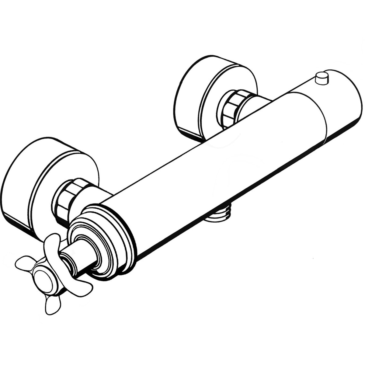 AXOR-Montreux-Shower-thermostat-for-exposed-installation-with-cross-handle-16261-technical-02