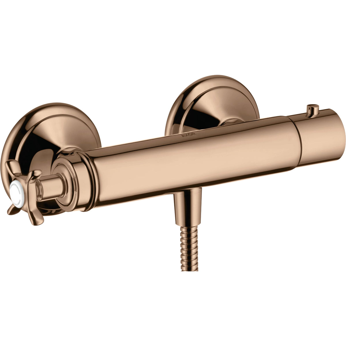 AXOR-Montreux-Shower-thermostat-for-exposed-installation-with-cross-handle-Polished-Red-Gold-16261300