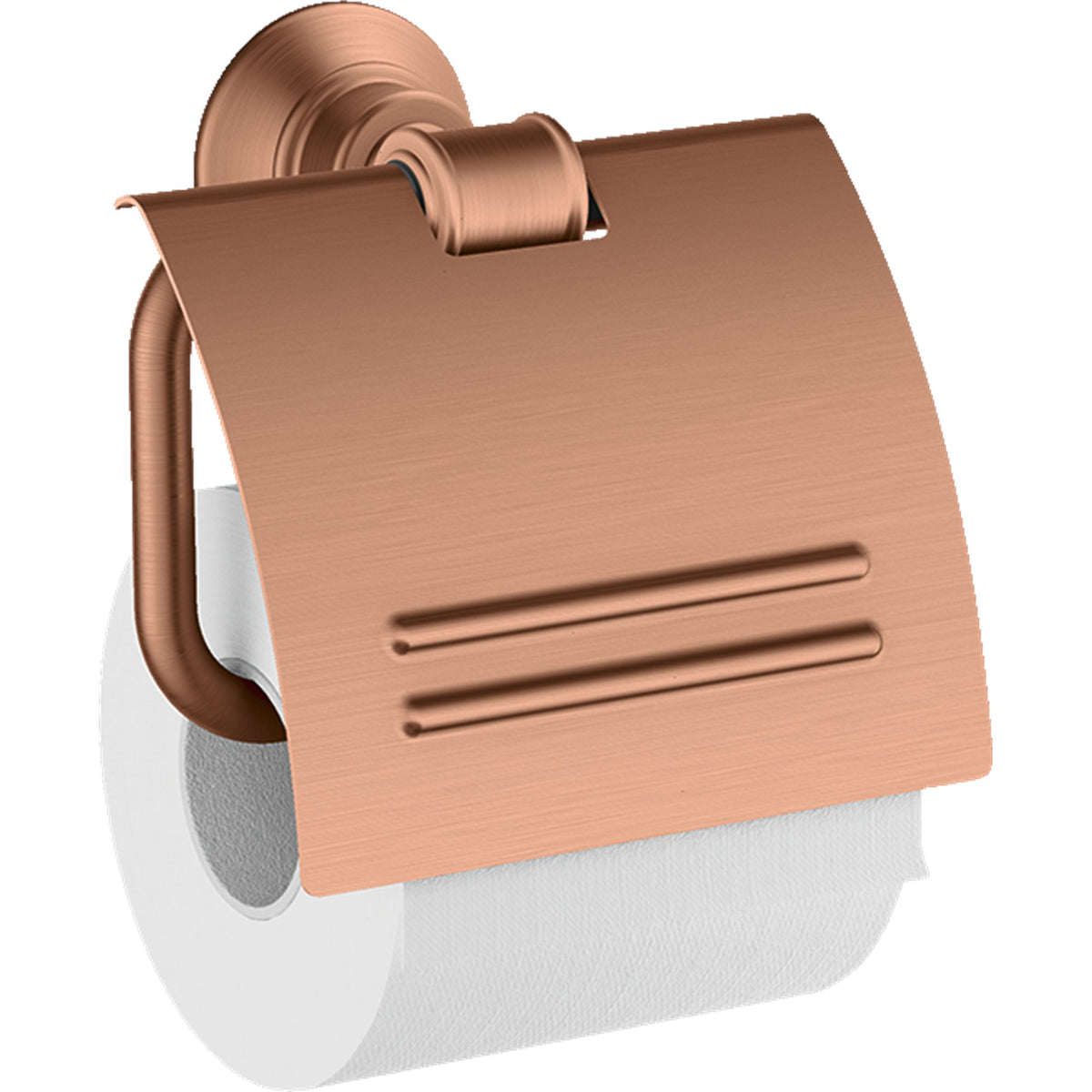 AXOR-Montreux-Toilet-paper-holder-with-cover-Brushed-Red-Gold-42036310