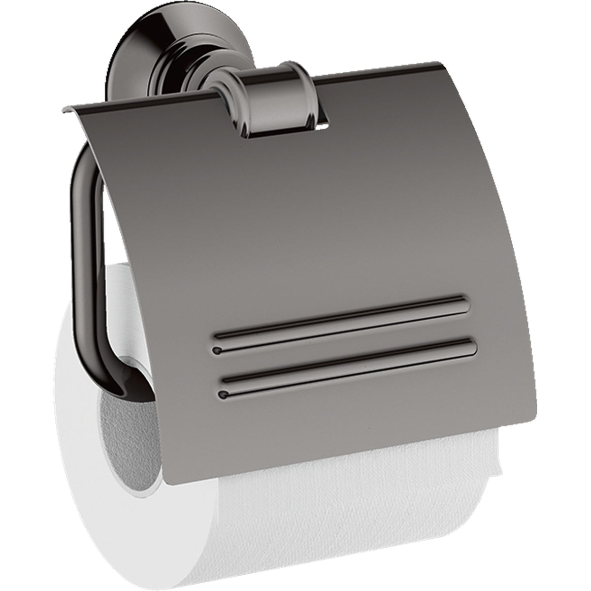 AXOR-Montreux-Toilet-paper-holder-with-cover-Polished-Black-Chrome-42036330