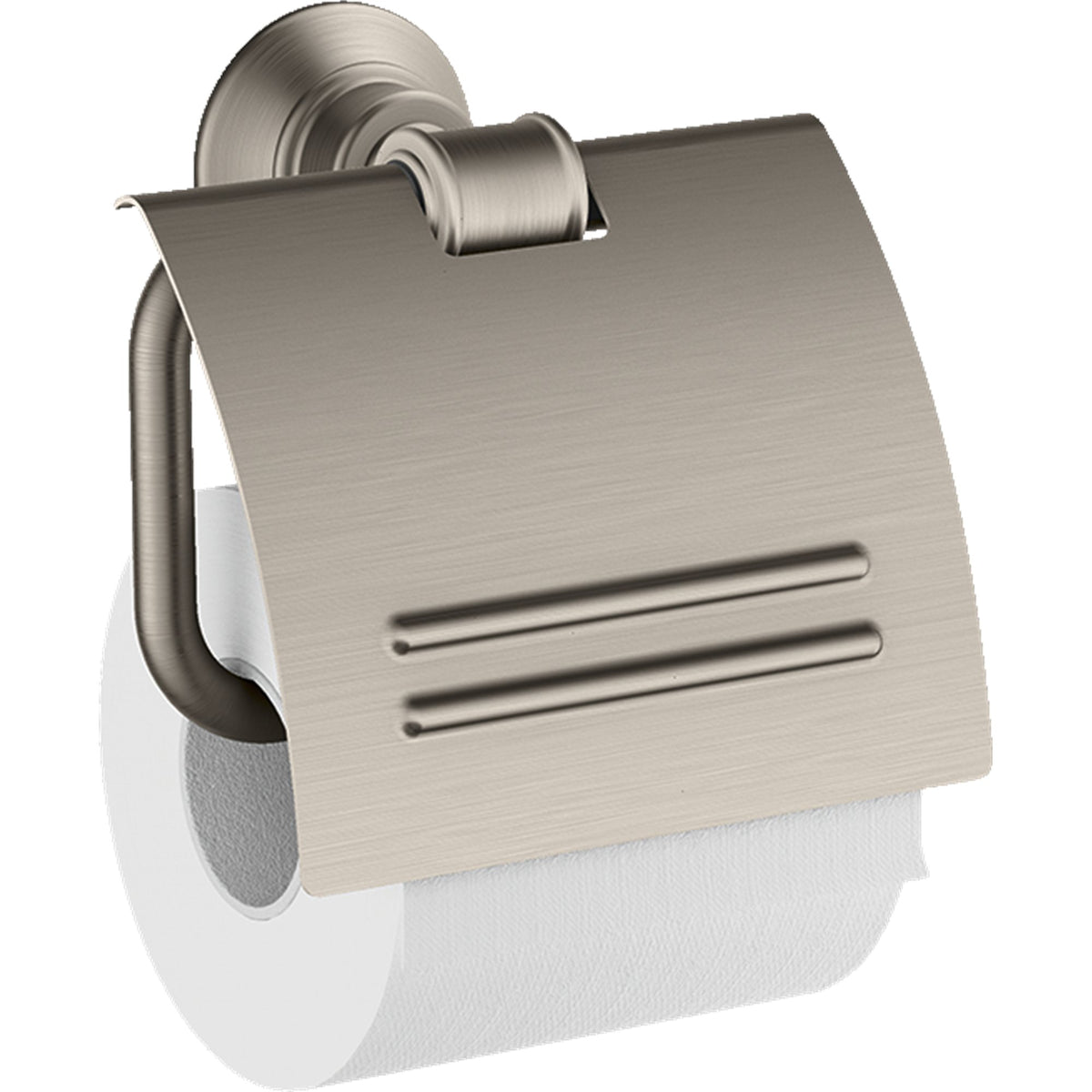 AXOR-Montreux-Toilet-paper-holder-with-cover-Stainless-Steel-Optic-42036800