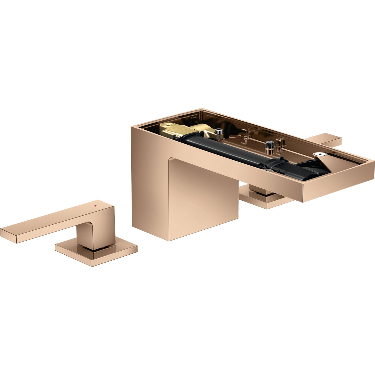 AXOR-MyEdition-3-hole-basin-mixer-70-with-push-open-waste-set-without-plate-Polished-Red-Gold-47052300