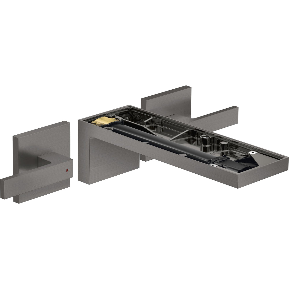 AXOR-MyEdition-3-hole-basin-mixer-for-concealed-installation-wall-mounted-with-spout-221-mm-lever-handles-without-plate-Brushed-Black-Chrome-47082340