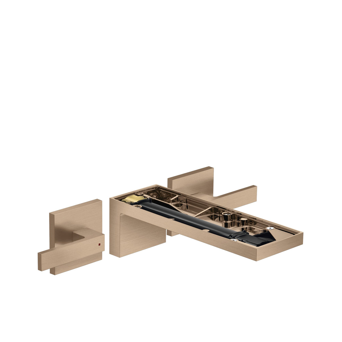 AXOR-MyEdition-3-hole-basin-mixer-for-concealed-installation-wall-mounted-with-spout-221-mm-lever-handles-without-plate-Brushed-Red-Gold-47082310